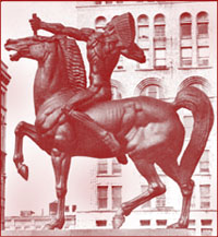 Il Monumento agli  Indiani collocato nel Grand Park di Chicago, 1928