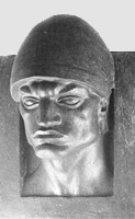 "Testa di soldato" 1908, bronzo 82 cm, Galleria Mestrovic Split   -fotografia: Ivo Pervan